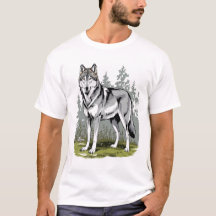 Stiliserad varg T-shirt