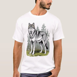 Stiliserad varg T-shirt