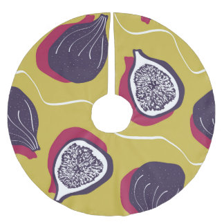 Stiliserad Vintage av bilder Vegetable Print Julgransmatta Borstad Polyester