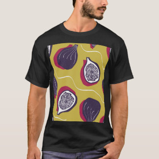 Stiliserad Vintage av bilder Vegetable Print T Shirt