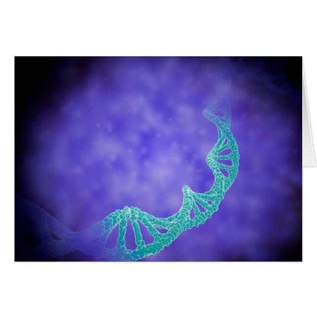 Stiliserad vy av mänskliga DNA-strängar Hälsningskort (Framsidan Horizontal)