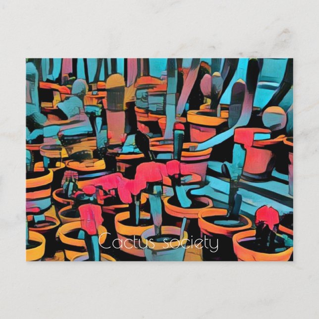 Stiliserad vykort Kaktussällskapet (Framsida)