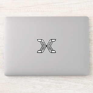 Stiliserad X-bokstavsmonogram Klistermärken