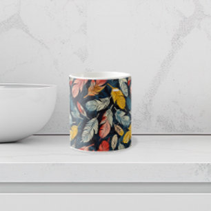 Stiliserade Art nouveau-fjädrar Kaffemugg