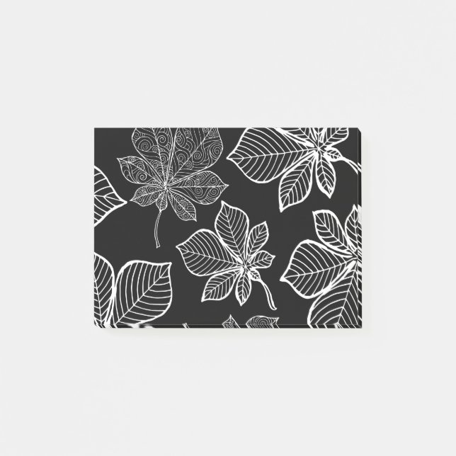 Stiliserade blad 3 post-it block (Framsida)