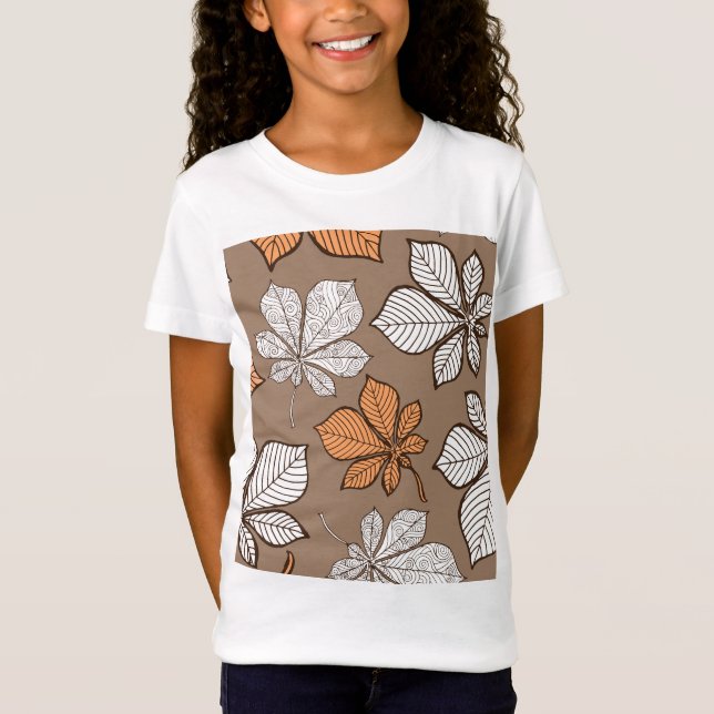 Stiliserade blad 7 t shirt (Framsida)
