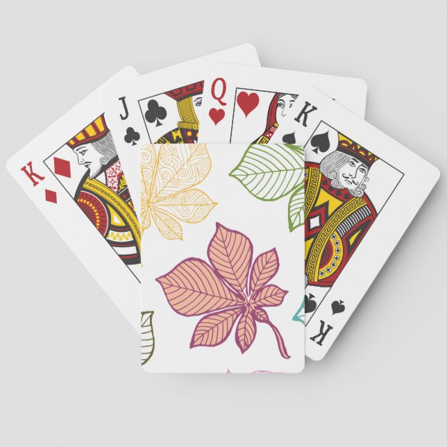 Stiliserade blad 8 casinokort (Baksidan)