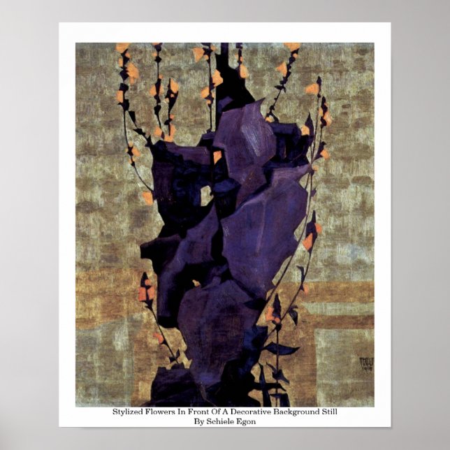 Stiliserade blommor poster (Framsidan)