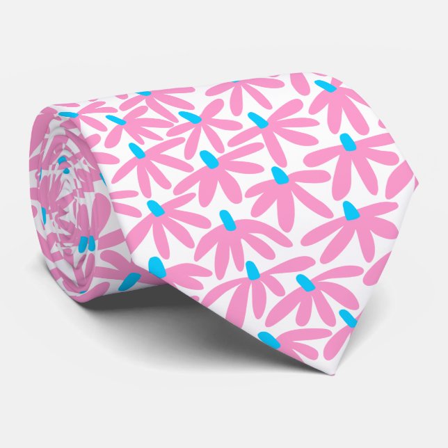 Stiliserade blommor - Rosa, Himlar Blue och White Slips (Rullad)