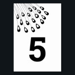 Stiliserade Bordsnummer för Peacock Modern Bröllop<br><div class="desc">Modern. Minimal. Den här samlingen användor stiliserade påfågelfjädrar för att skapa en elegant leta efter din speciella dag. Anpassa med de nummer du behöver och lägg till ett kort i taget i din kundvagn.</div>