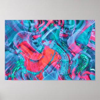 Stiliserade elektroniska kretskomponenter Poster