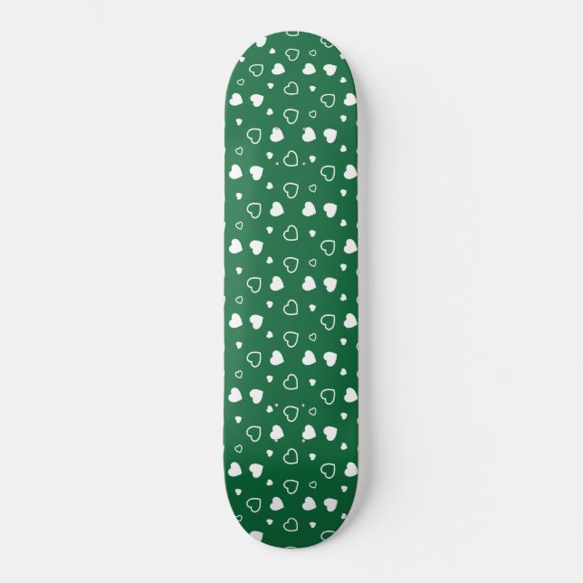 Stiliserade hjärtan mönster 6 mini skateboard bräda 18,5 cm (Framsida)