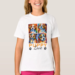 Stiliserade kute Puppies T-Shirt