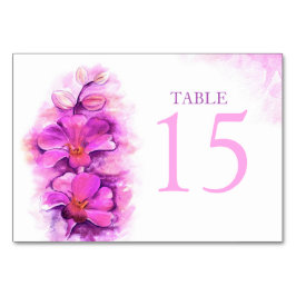 Stiliserade nummer för Orchid rosa bröllop bord Bordsnummer