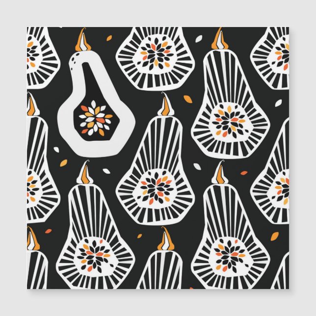 Stiliserade pumpafrön: Sömlös design (Framsida)