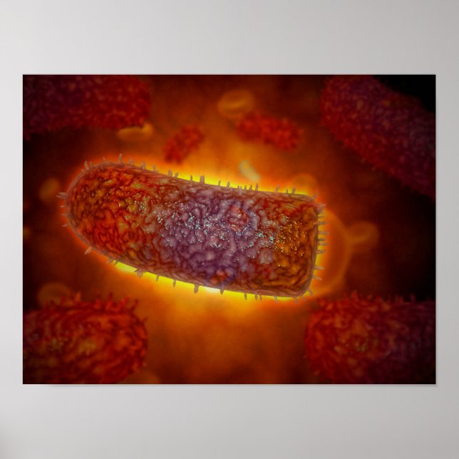 Stiliserade Rabies Virus Partices 2 Poster (Framsidan)