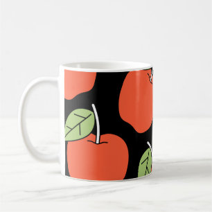 Stiliserade röda äpplen: Bright Mönster Kaffemugg