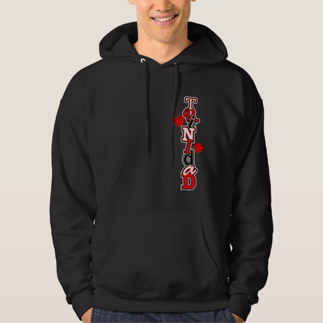 Stiliserade Trinidad-hjärtan Hoodie (Framsida)