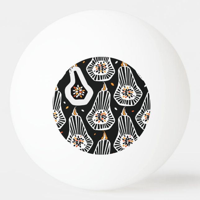Stiliserade vallningsfrön: Sömlös design Pingisboll (Framsidan)