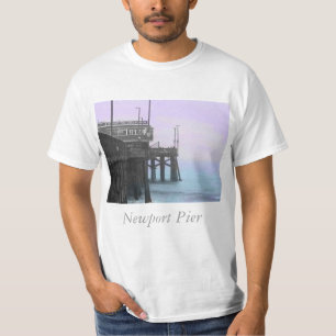 Stiliserat bildnät för Newport Pier T Shirt