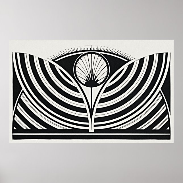 Stiliserat Blommönster Poster (Framsidan)