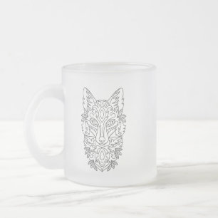 Stiliserat fox Frostat Glass Mugg