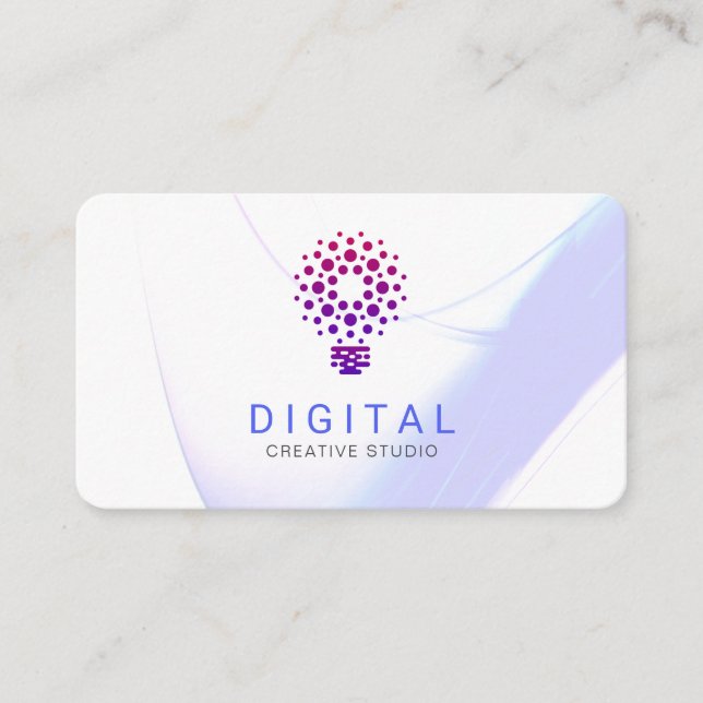 Stiliserat Glödlampa Affärskort Visitkort (Framsida)