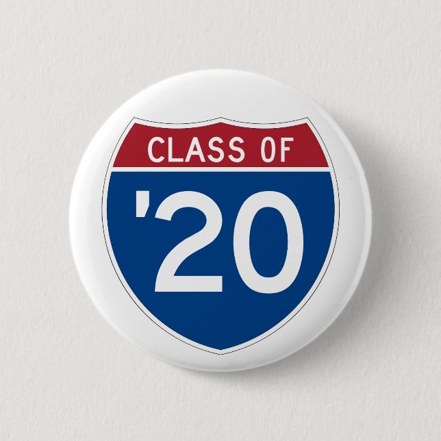 Stiliserat interstate-tecken | Klass 2020 Knapp (Framsida)