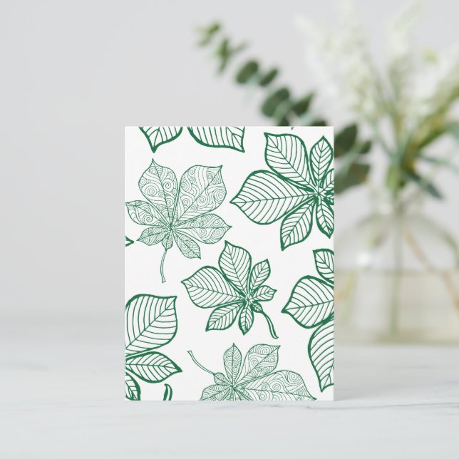 Stiliserat löv 5 vykort (Stående Fram)