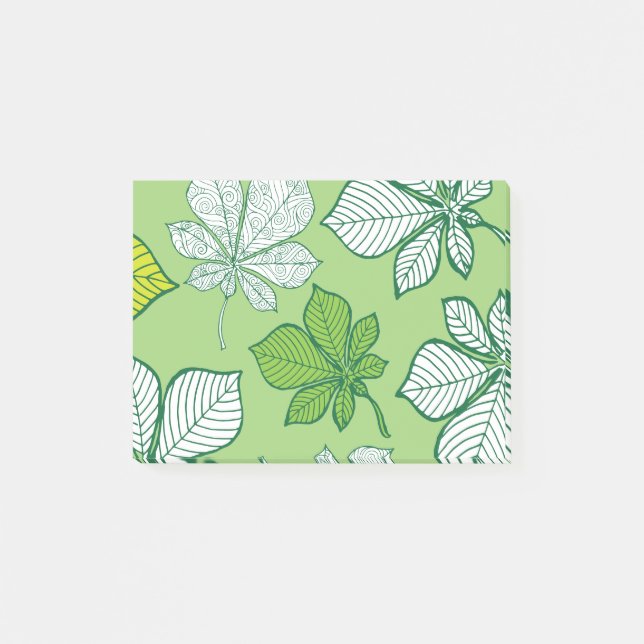 Stiliserat löv 6 post-it block (Framsida)