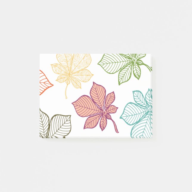 Stiliserat löv 8 post-it block (Framsida)