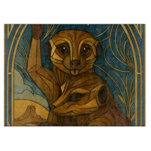 Stiliserat Meerkat-par under Starry Himmel