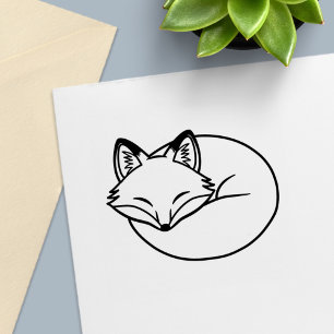 Stiliserat stöpfox självfärgande stämpel
