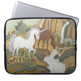 Stiliserat Unicorn och Horse Laptop Fodral