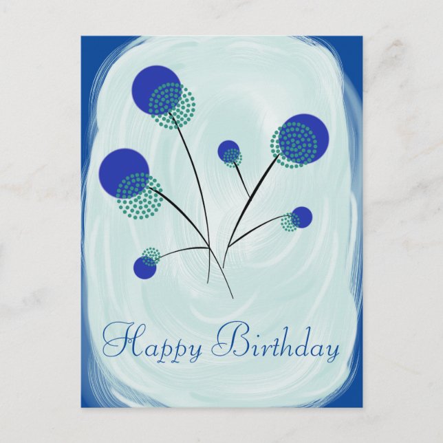 Stilisierte Blumen Vykort (Framsida)