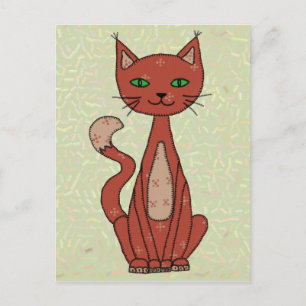 stilisierte Katze Vykort