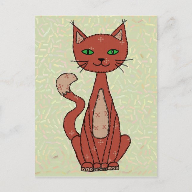 stilisierte Katze Vykort (Framsida)