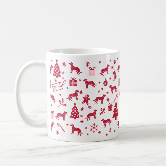 Stilisk århårig juldesign kaffemugg (Vänster)