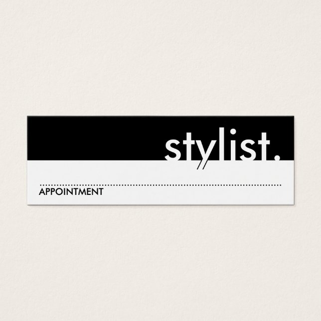 stilist. (visitkort) litet visitkort (Framsidan)