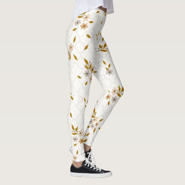 Stilized Blommigt Print Leggings (Höger)