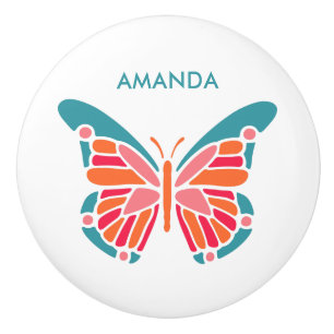 Stilized Butterfly, anpassat namn keramisk knopp