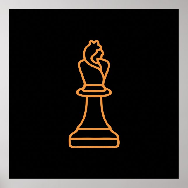 Stilized Chess Queen Illustration over Black Poster (Framsidan)