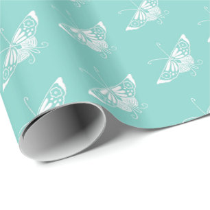 Stilized Deco-butterfly - Blått ägg från robin Presentpapper