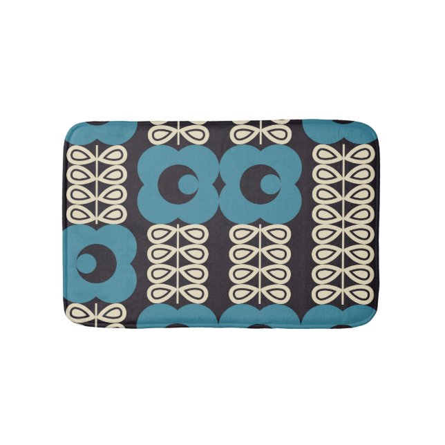 Stilized Flowers: Modern Vintage Geometric. Badrumsmatta (Framsidan)