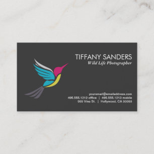 Stilized Humming Bird Logotyp Visitkort