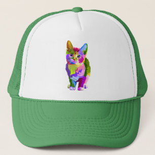 Stilized Kitten Prismatic Design-32345 Keps