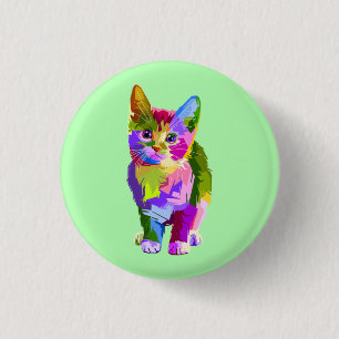 Stilized Kitten Prismatic Design-32345 Knapp