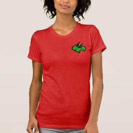 Stilized Neon Grönt Frilled-nacke Lizard T Shirt
