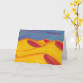 Stilized Oil Pastel Sand Dunes Kort