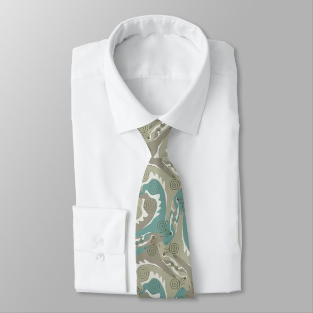 Stilized Swirling Hares Tesselation 4b NT Slips (Bunden)